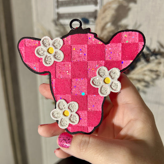 Checkered Cow Freshie - Fragrance: Desert Oasis