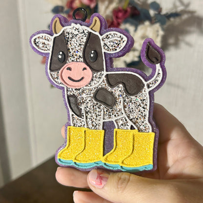 Cow in Rainboots Design
