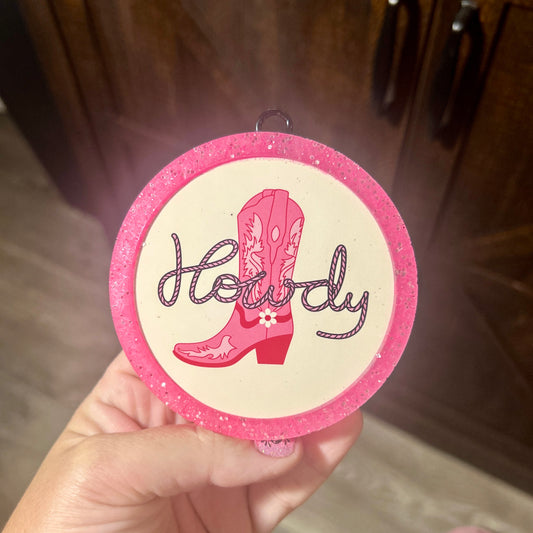 Howdy Round Freshie - Fragrance: Waikiki Coconut Beach