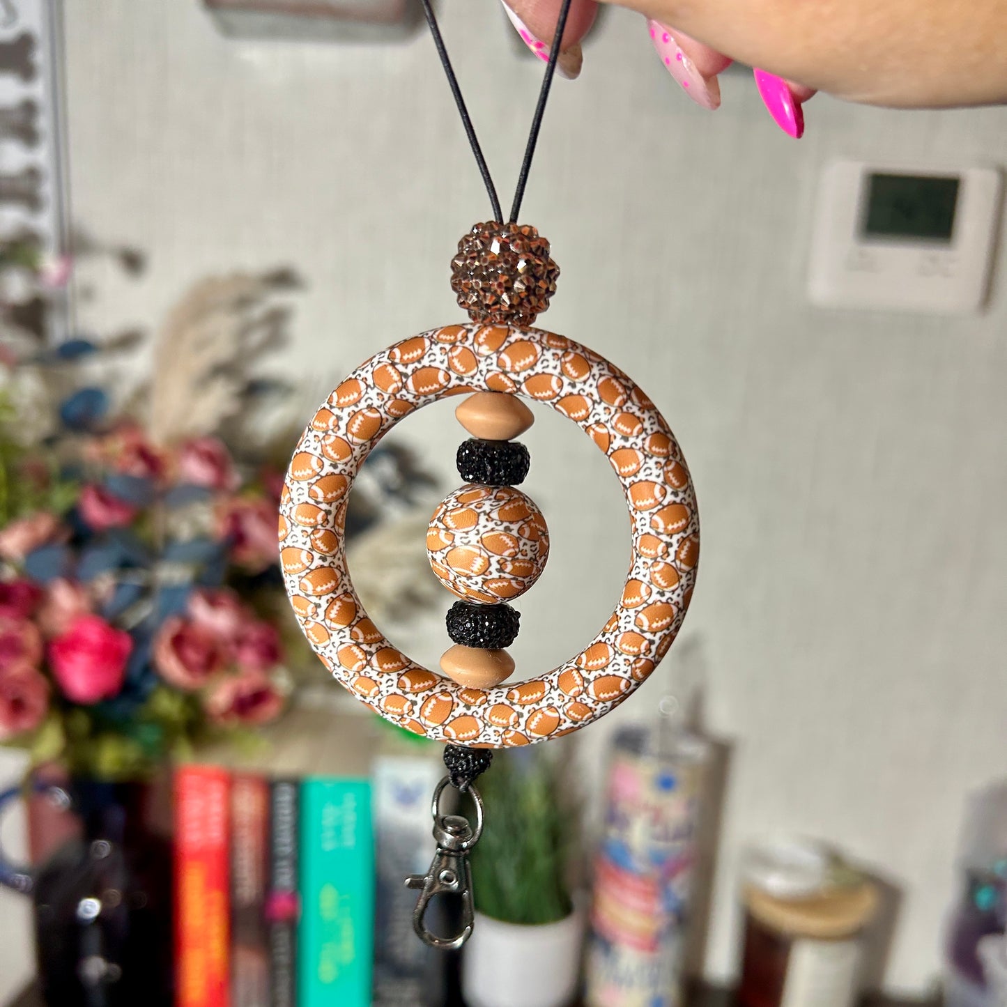 Leopard Print Football Freshie Hanger