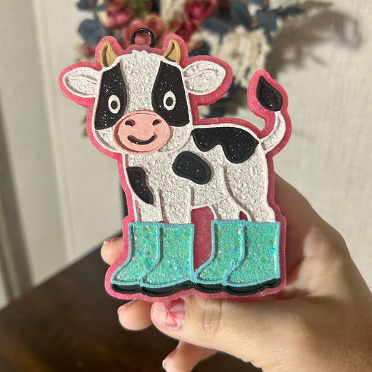 Cow in Rainboots Design