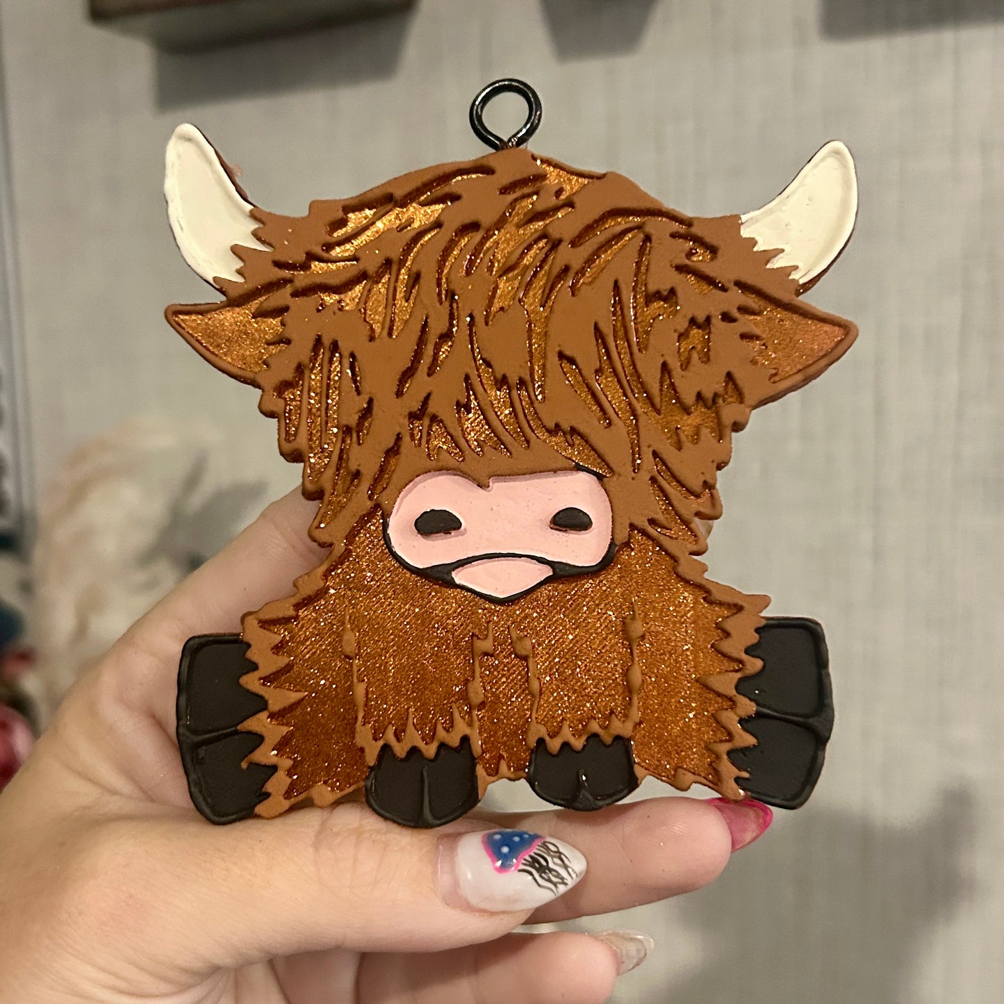 Highland Cow Freshie - Fragrance: Pink Apple Punch (BBW type)