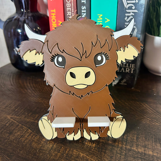 Highland Cow Phone Stand