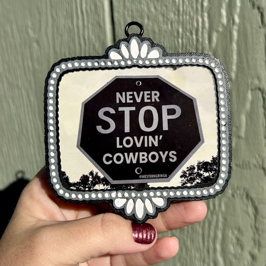 Never Stop Lovin' Cowboys Frame Freshie - Fragrance: Bourbon Butterscotch