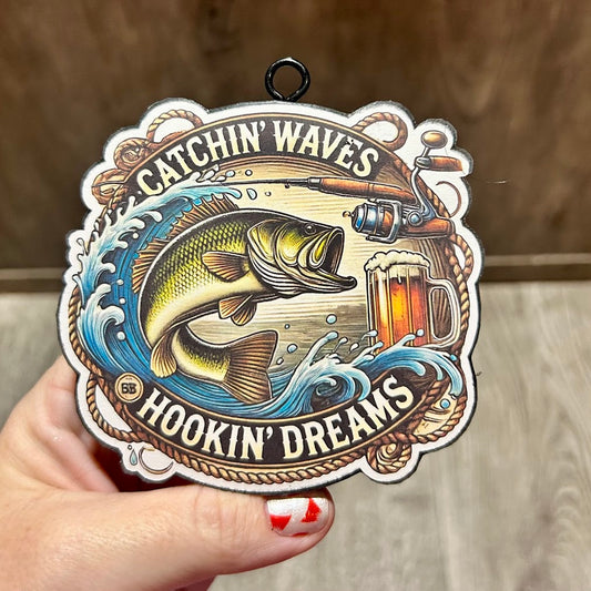 Catchin Waves Hookin Dreams (fish) Freshie - Fragrance: Narcissist