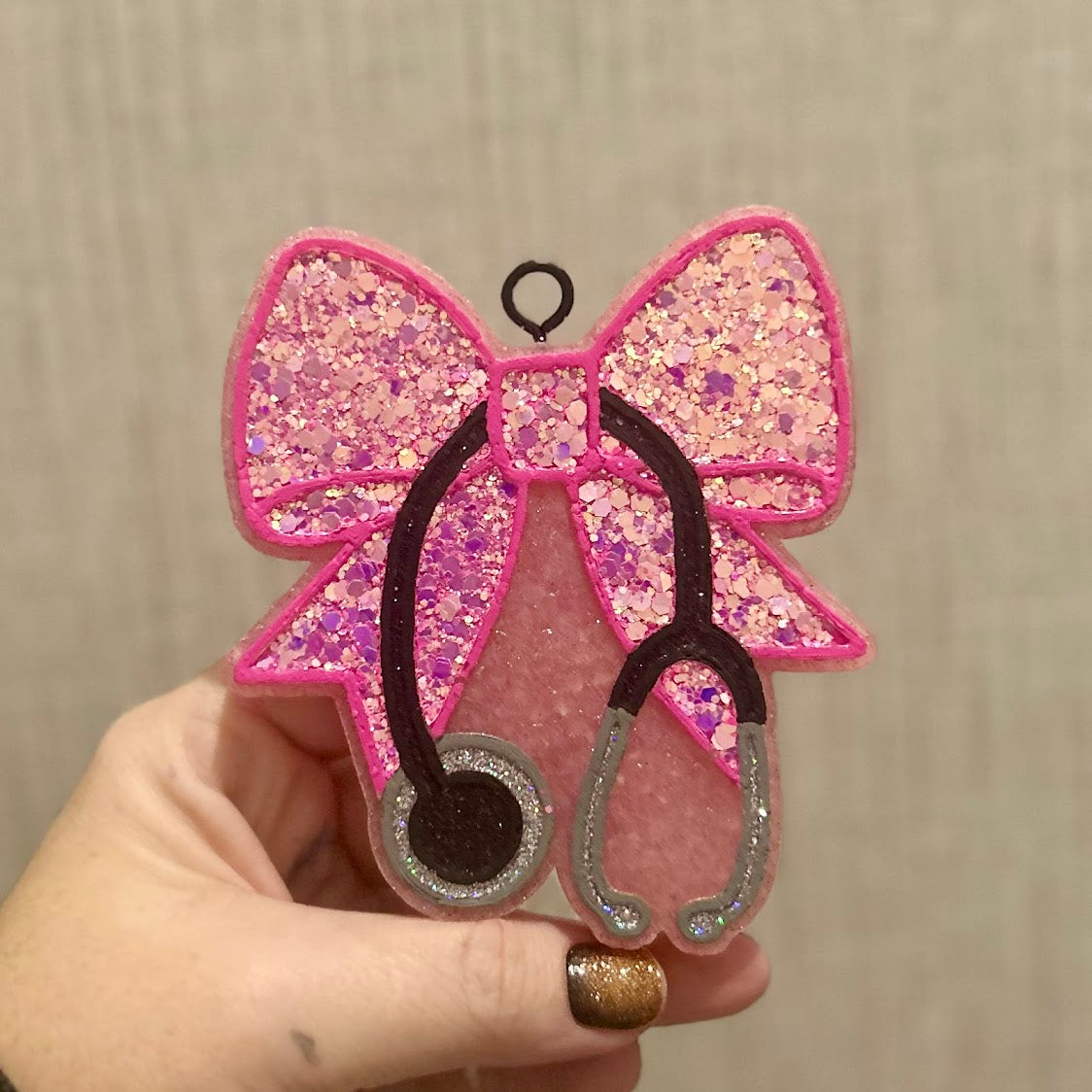 Bow and Stethoscope Freshie - Fragrance: Bubblegum