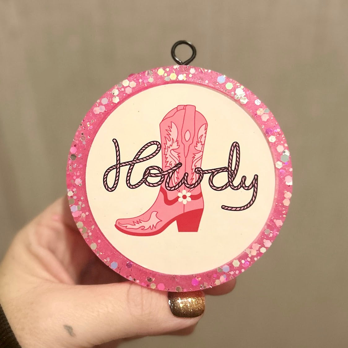 Howdy Round Freshie  - Fragrance: Butt Naked