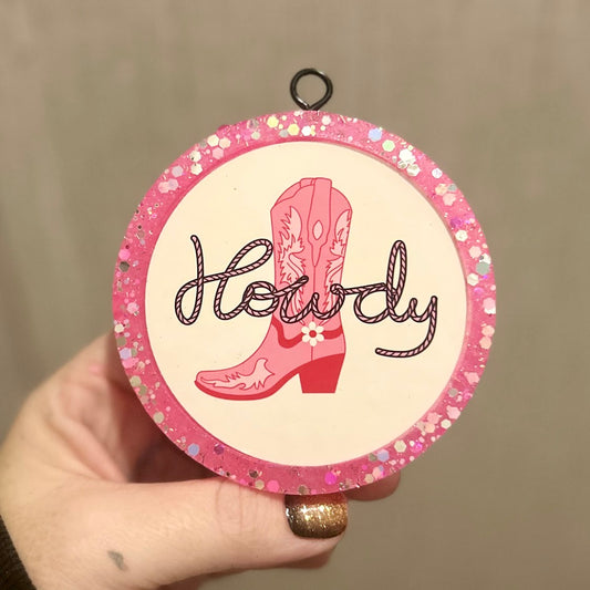 Howdy Round Freshie  - Fragrance: Butt Naked