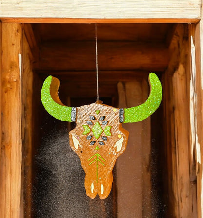 Aztec Bull Skull Freshie Design