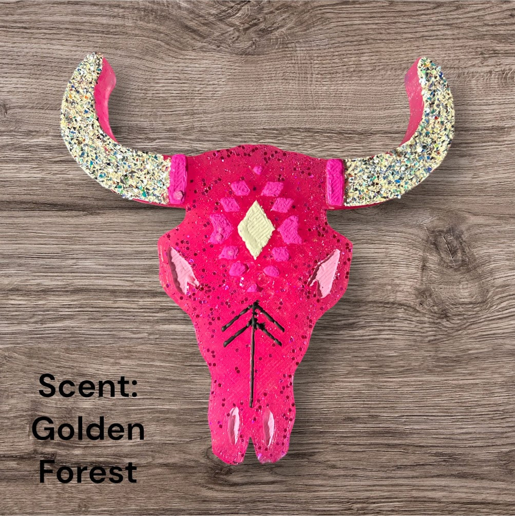Aztec Bull Skull Freshie Design