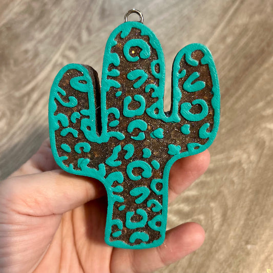 Leopard Print Cactus Freshie Design