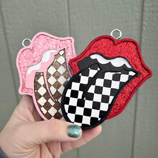 Checkered Tounge Freshie Design