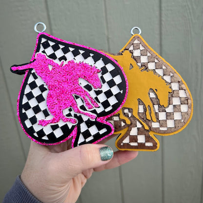 Checkered Spade Bronco Freshie Design