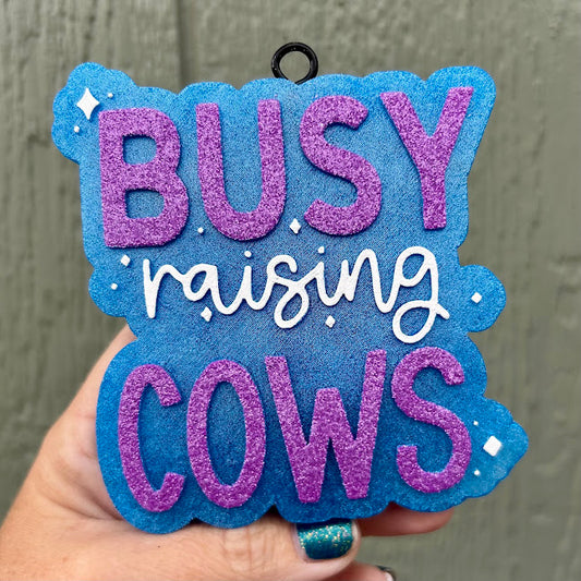 Busy Raising Cows Freshie - Fragrance: Sea Salt + Orchid