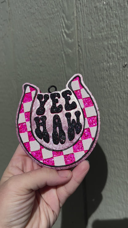 Yee Haw Horseshoe Freshie Design