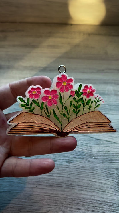 Open Book Flower Garden Freshie Design