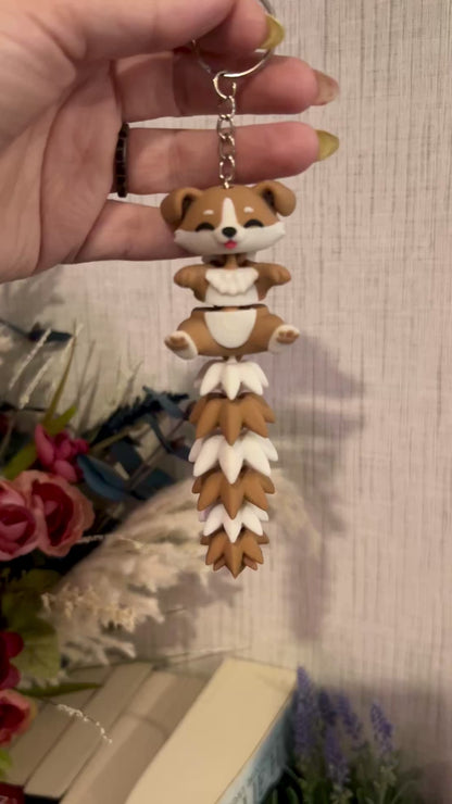 Flexi Puppy Keychain