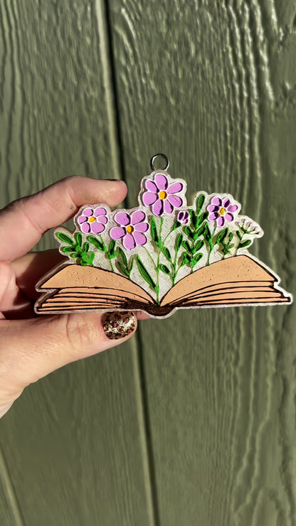 Open Book Flower Garden Freshie Design